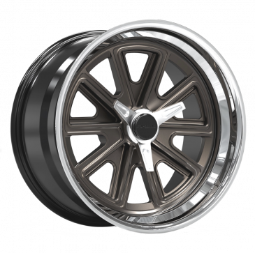 HL3X centerlock finished with Matte Bronze center and Polished stepped lip outer